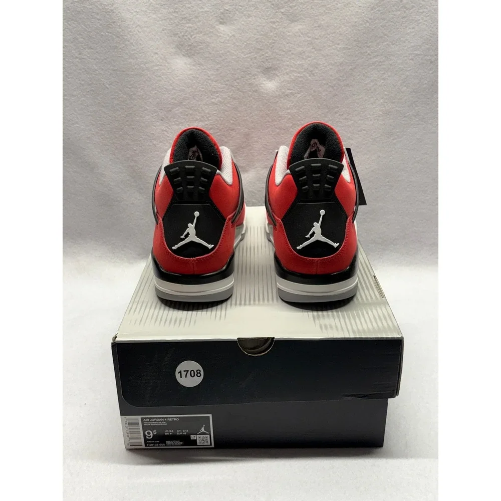 Air Jordan 4 Retro Fire Red Toro Bravo Mens Basketball Shoes FQ8138-600 Size 9.5